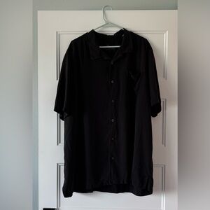Tommy Bahama XXXL black silk camp shirt